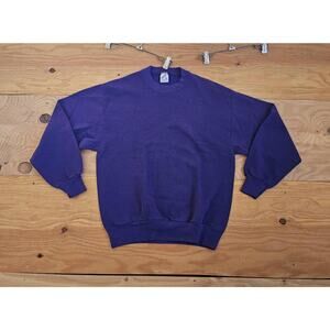 Jerzees Made In USA Blank Plain Purple 50/50 Sweatshirt Sz M 90s